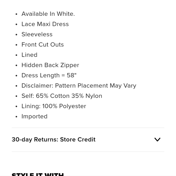 White Cut Out Maxi Dress - Picture 4 of 4